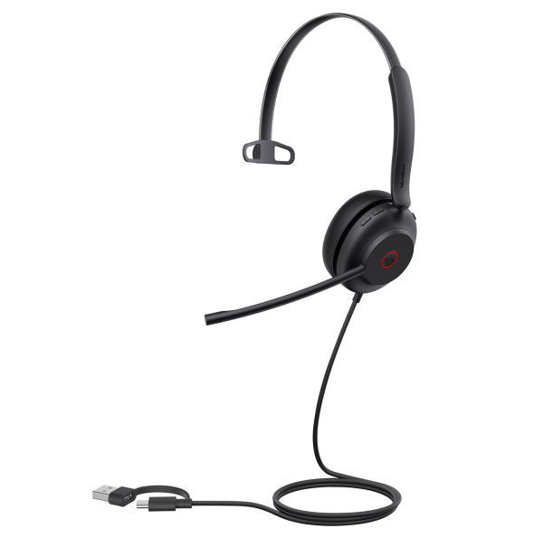 Yealink UH35 Mono UC USB-C/A, проводная USB гарнитура